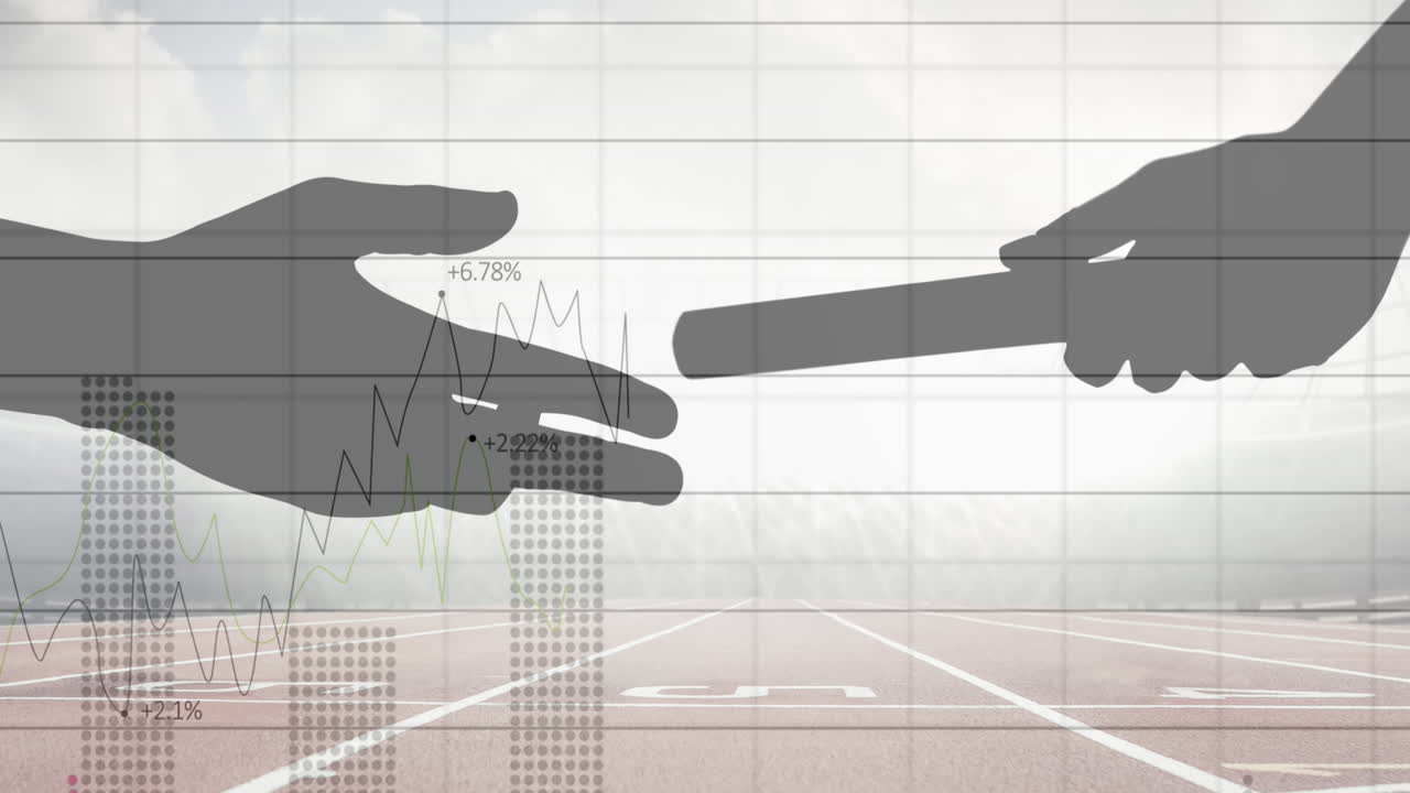 스포츠 필드에 스 ⁇ 을 전달하는 손의 실루 ⁇ 에 대한 통계 데이터 처리