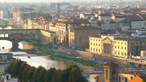 florence skyline - ponte vecchio bridge, italy