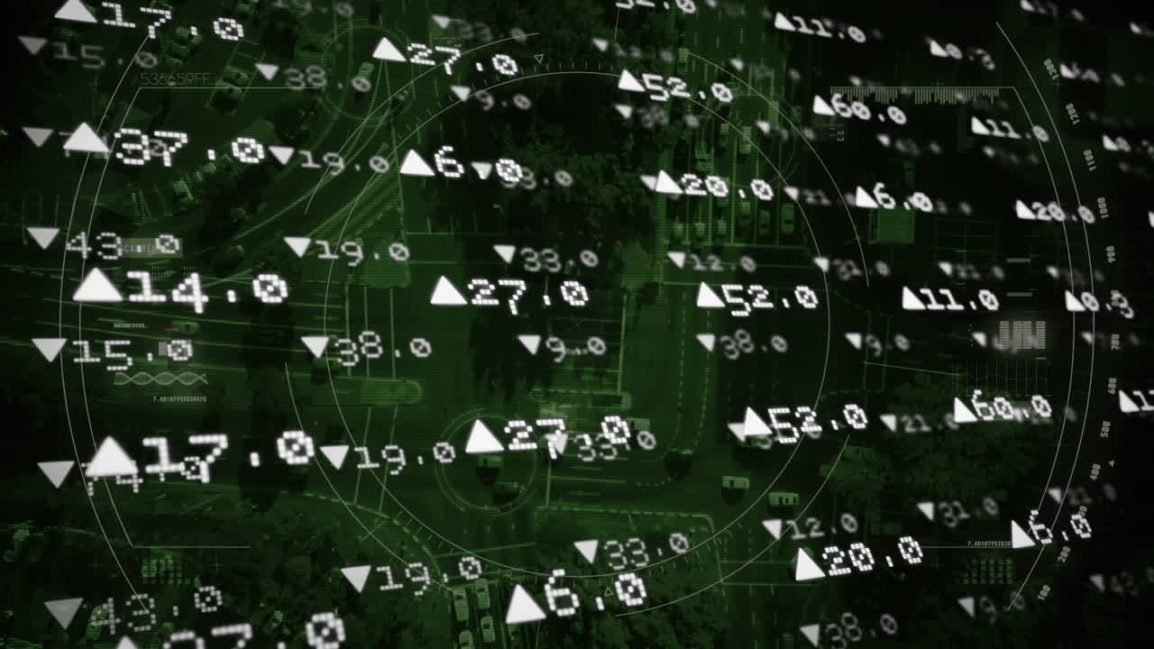 Animation of data processing and scanning on screen