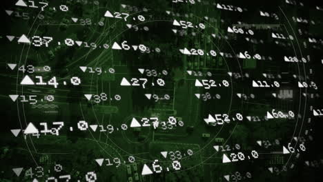 animation of data processing and scanning on screen