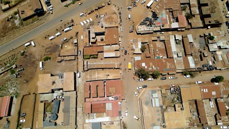 aerial view of rural kenya- loitokitok sub urbs of nairobi, kenya
