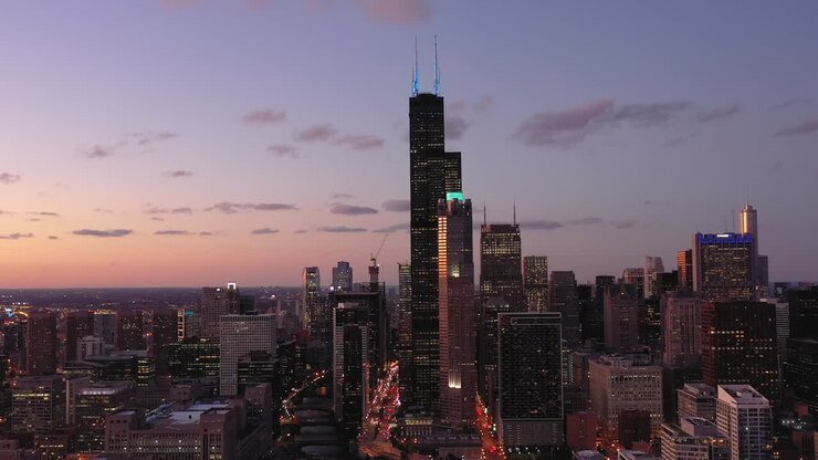 South Loop ao pôr do sol em 4K