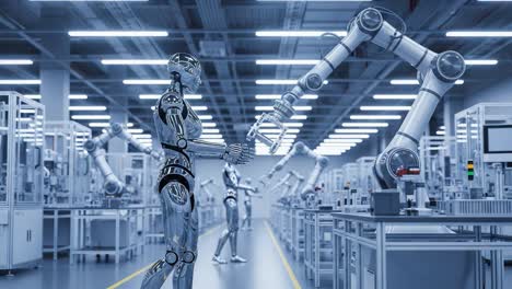 futuristic robotics collaboration: a glimpse into advanced machine interfaces in an automated manufacturing environment