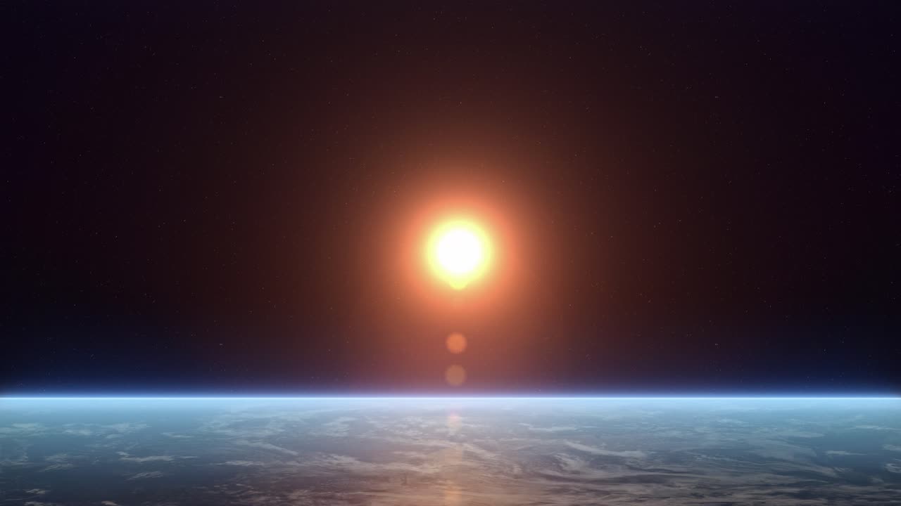 голубой горизонт земли из космоса