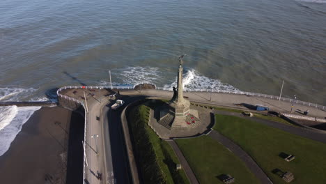 Una-Vista-Aérea-De-La-Ciudad-Galesa-De-Aberystwyth