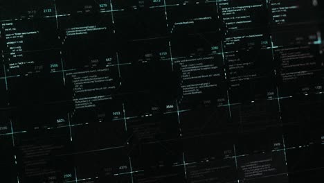 computer code display on screen