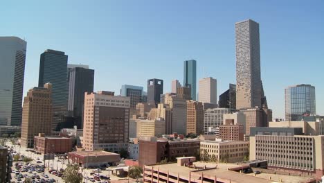 Whip-zoom-out-from-Houston-skyline-on-a-bright-sunny-day