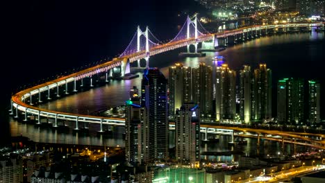 busan, south korea aerial view timelapse