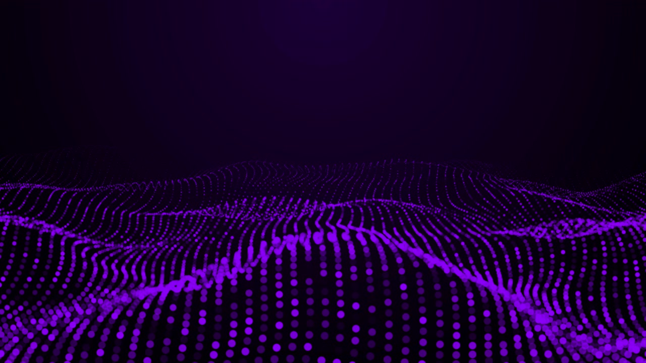 Abstract Purple Digital Particle Wave Motion Background