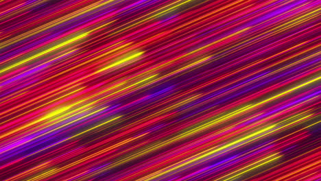 animation of multi coloured neon light trails moving in hypnotic motion on seamless loop