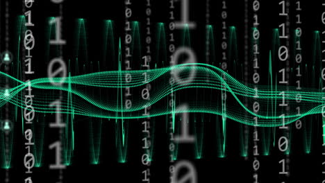 animation of binary coding and data processing