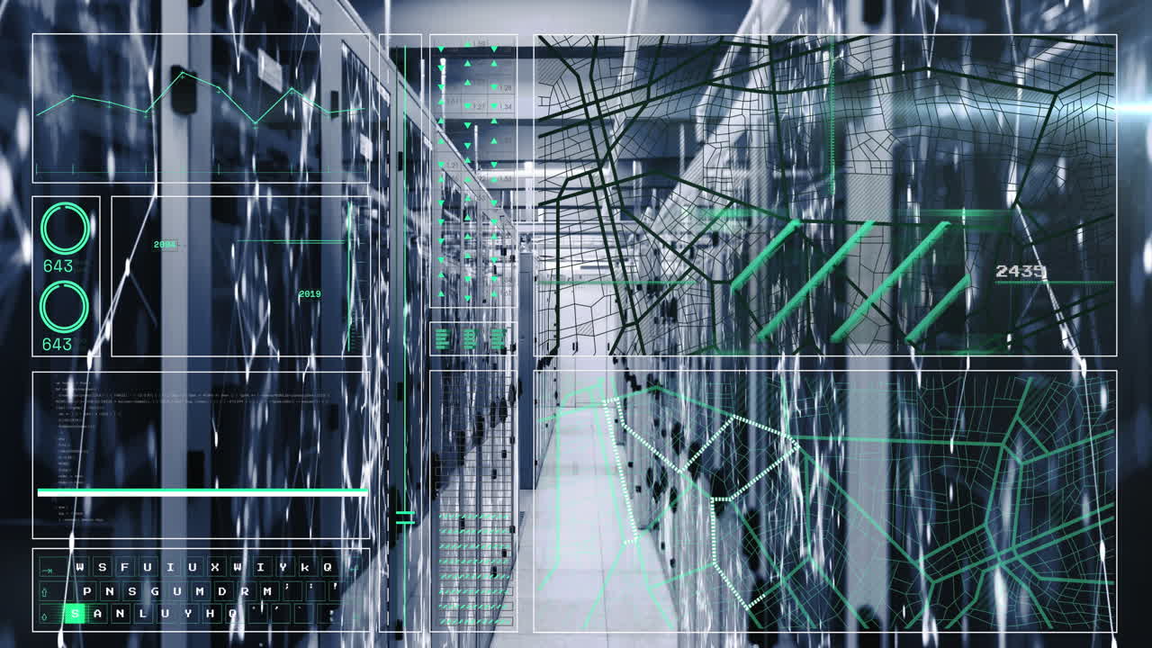 Animation of data processing over computer servers
