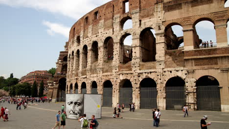 timelapse of the colosseum in rome, italy