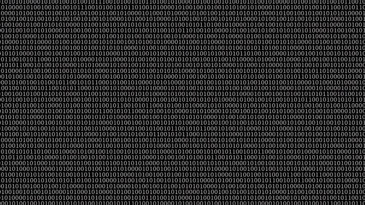Binary Randomly Generated Numbers Graphic