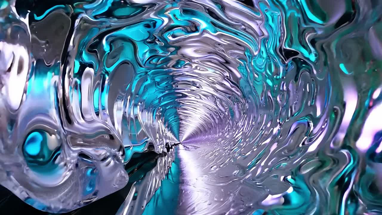 추상적인 사이키델릭 터널