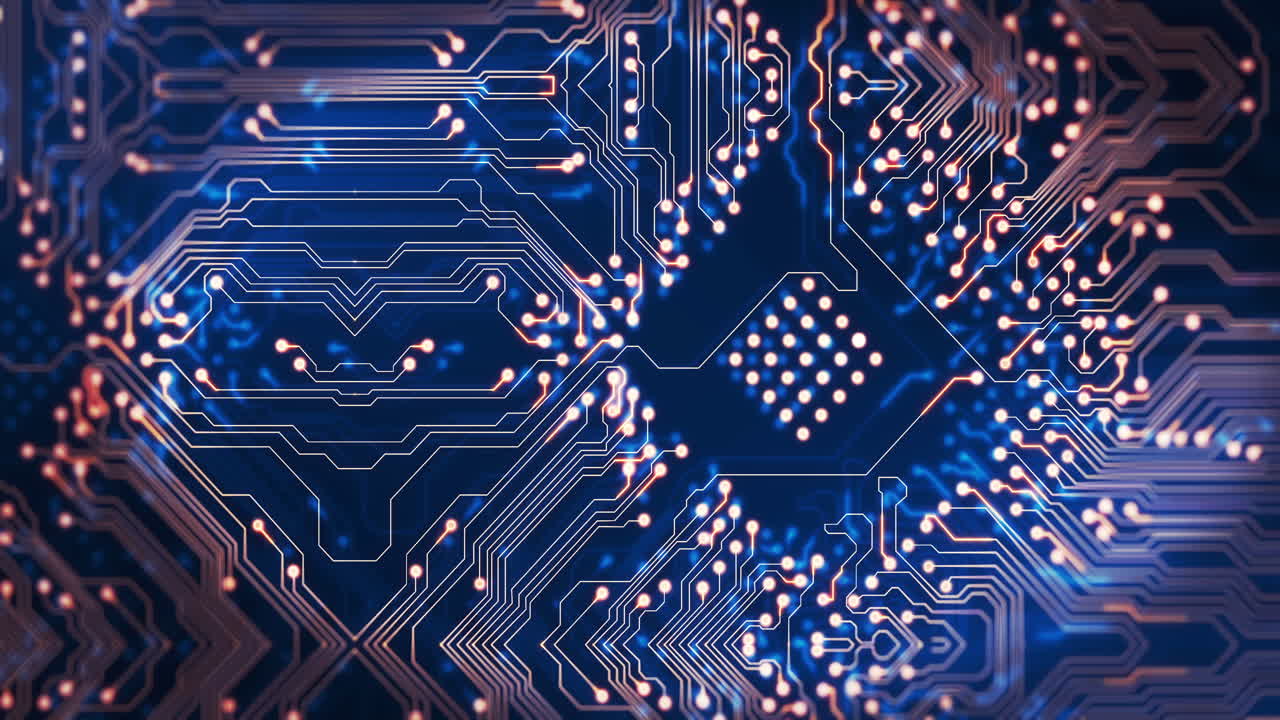 animación de la red de conexiones sobre fondo azul