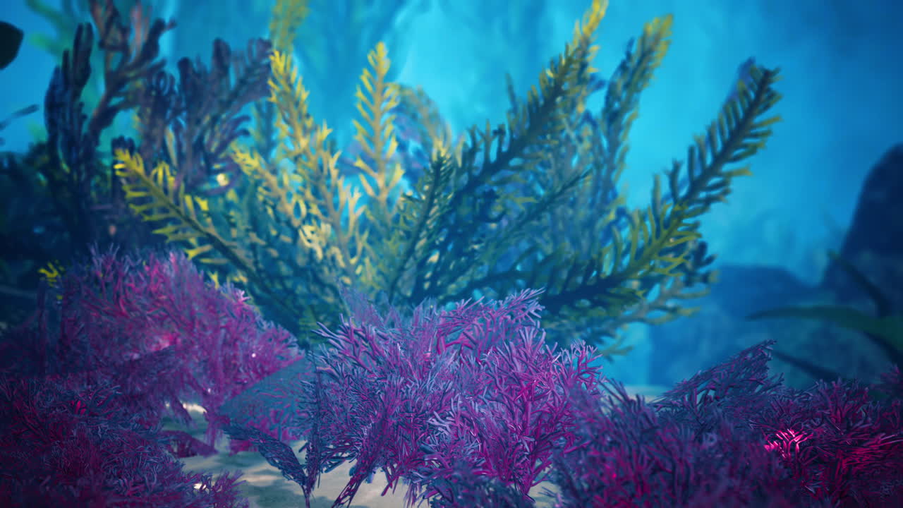 ⁇ 빛 을 받은 수중 산호초