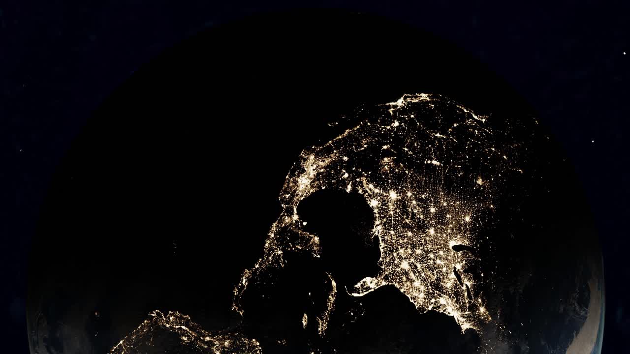 twilight glow: 북미는 우주 베일에서 수직으로