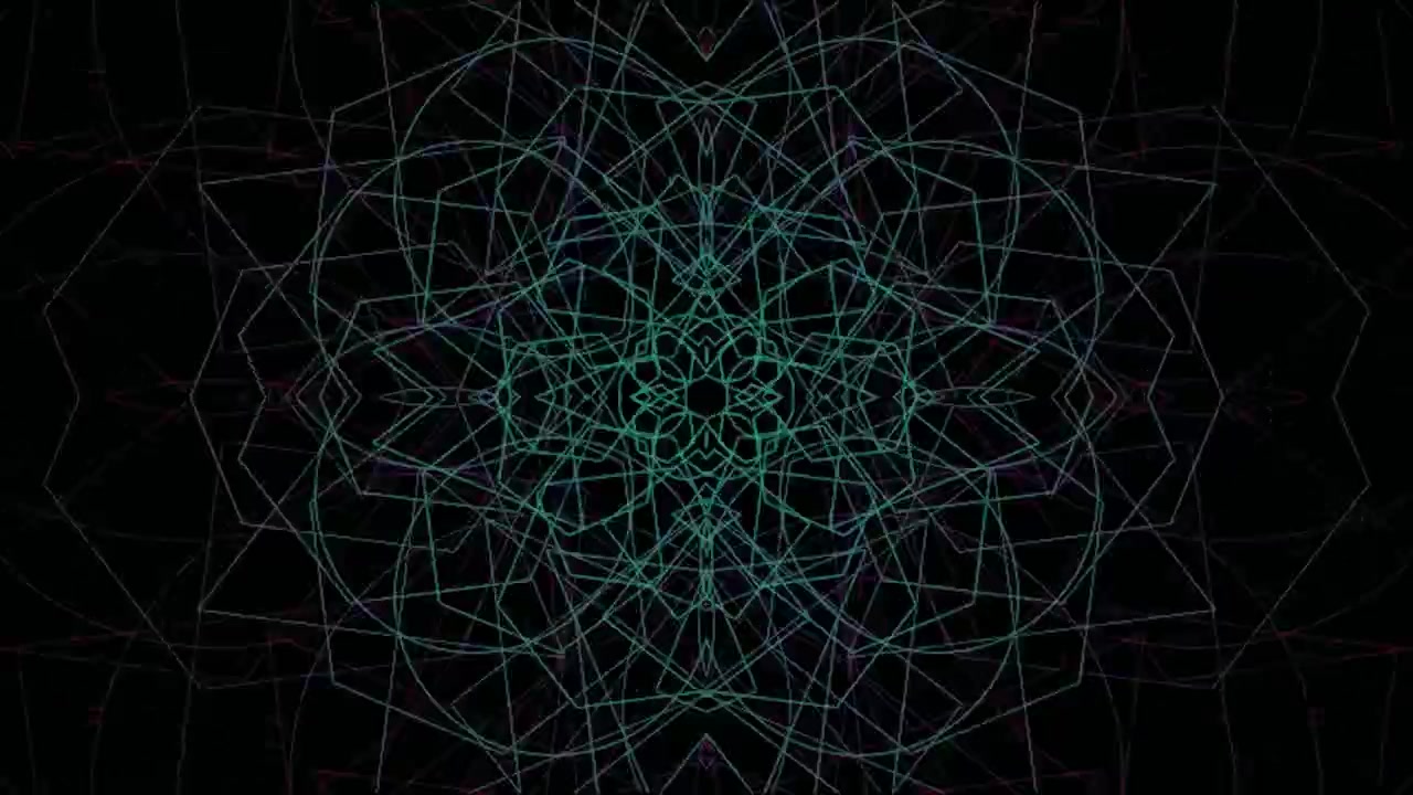 Animazione di Mandala Geometrico Astratto con Linee Pulsanti