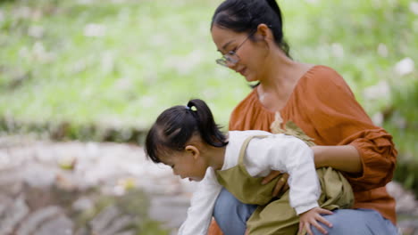 woman and child in the park