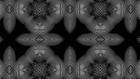 geometric pattern line monochrome kaleidoscope animation