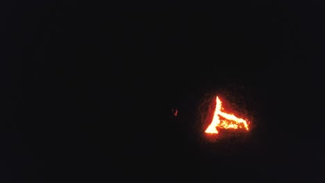 espectáculo de fuego por la noche