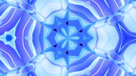 animación en bucle liso de 3d abstracto forma mate suave como flor o mandala, estructura simétrica de material de terciopelo púrpura azul intercalado con pañuelos, cambia de forma suavemente cíclica. gradiente
