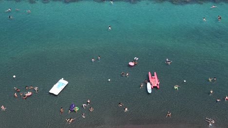 people enjoying the sea in sorrento, italy