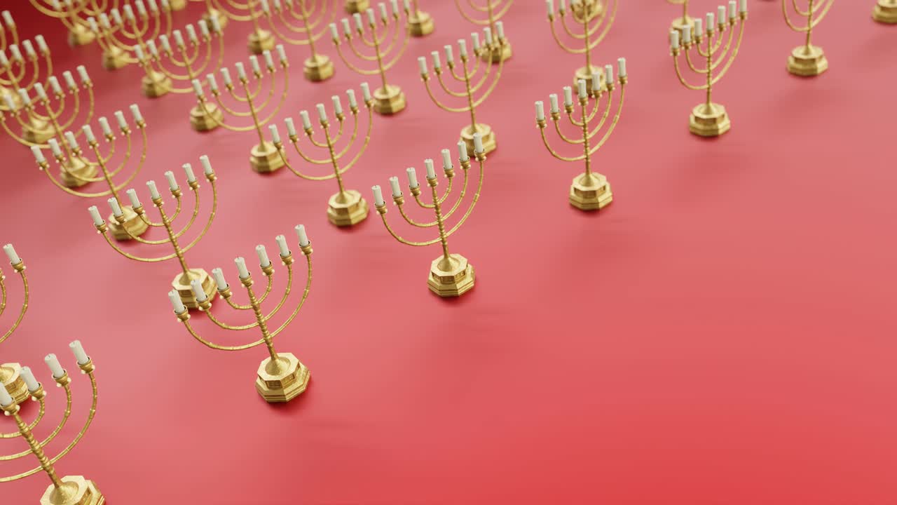 활기찬 은 배경 에 있는 황금색 메노라