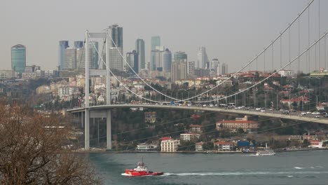 istanbul bosphorus bridge and cityscape
