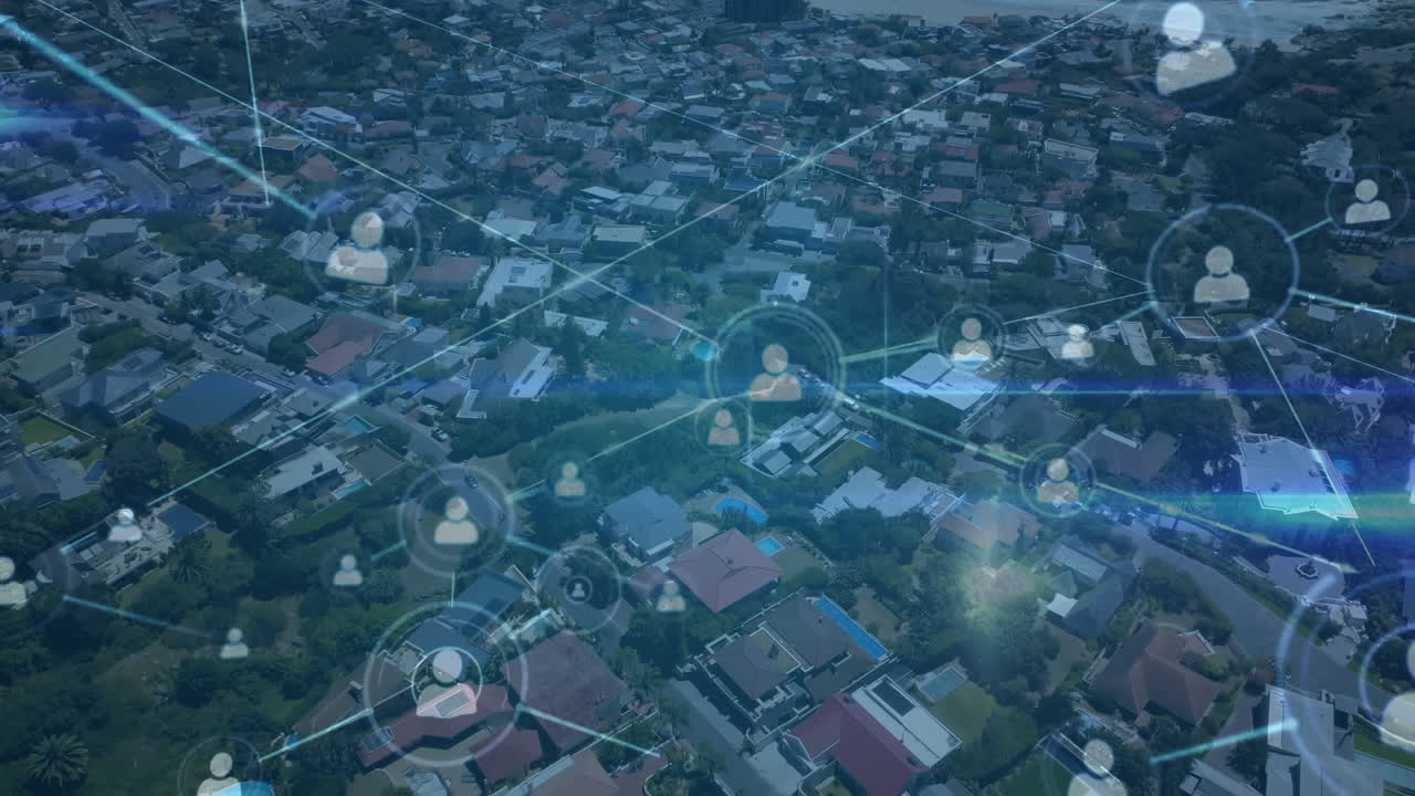 프로필 아이콘과 도시의 전망