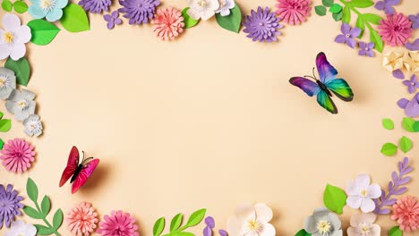 floral background with copy space