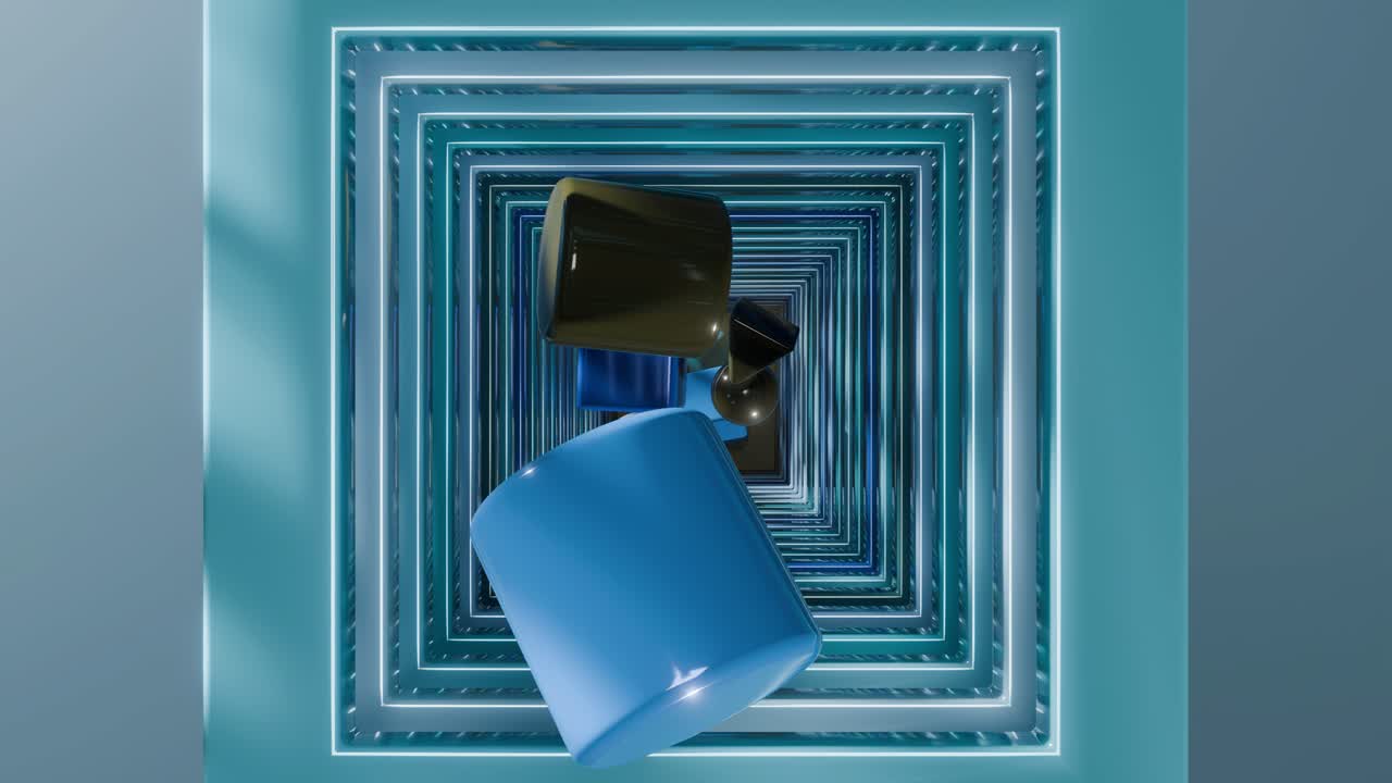 formas geométricas abstractas en un túnel