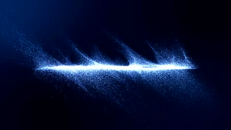 dark blue digital background signatures with small particles gathered in waves, blue shadows spread throughout the area and areas with deep clarity.