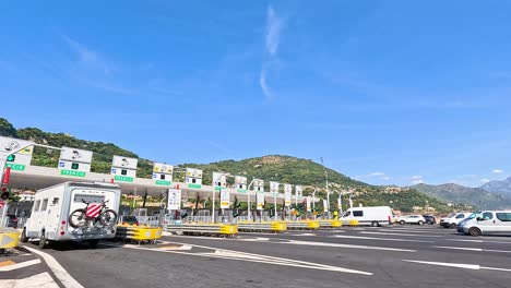 vehicles passing through monte carlo toll plaza