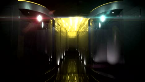 space corridor color led