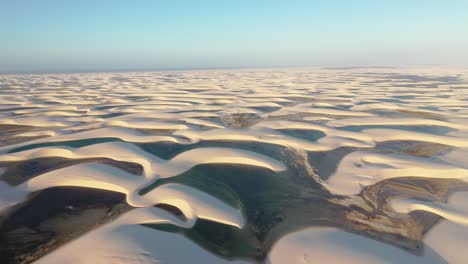 drone view of dunes and lagoons in lençóis maranhenses national park - rota lagoa azul, maranhão, brazil