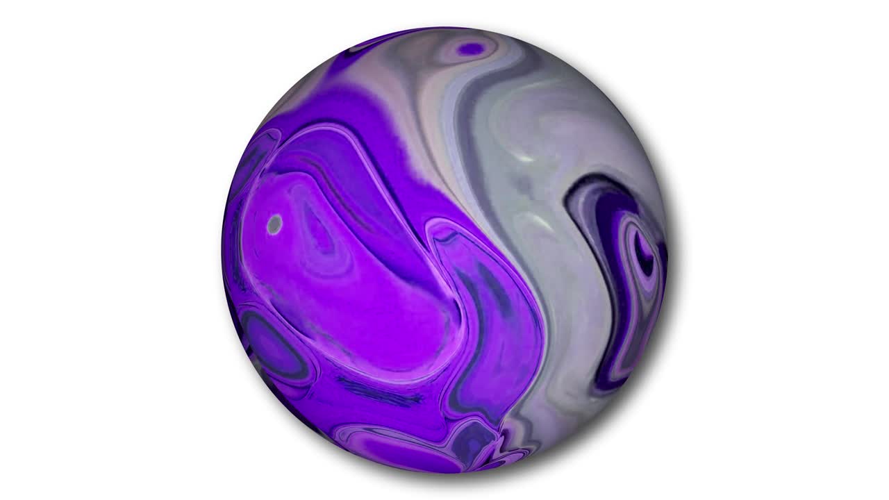 esfera abstractamente colorida sobre un fondo blanco. esfera animada sobre un fondo branco.