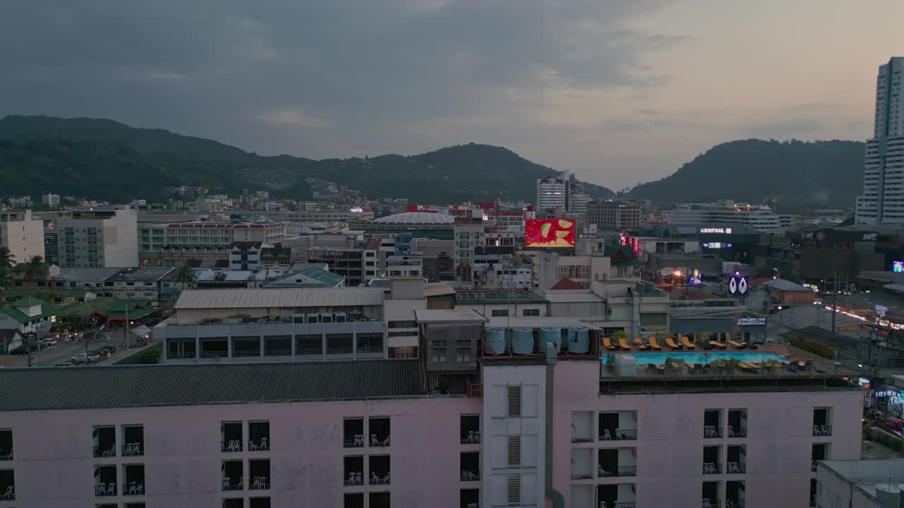 Patong, Phuket Cityscape at Sunset