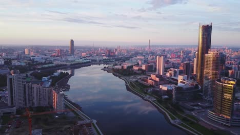 cityscape at sunrise