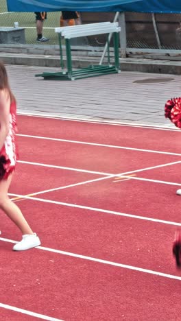 performance of beautiful young girls of cheerleader