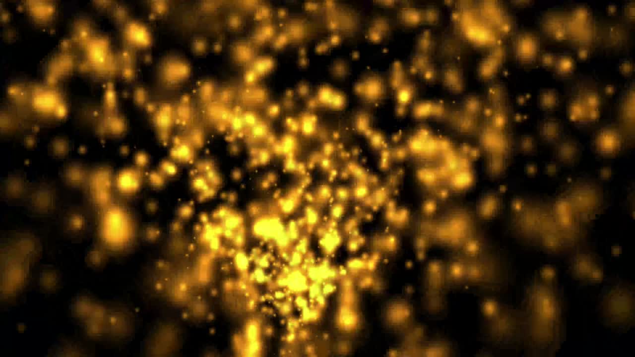 Abstrakt flydende guld, der flyder som lava på en sort baggrund.