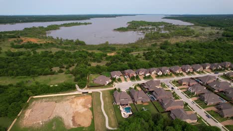 Aerial-footage-of-northwest-Grapevine-Lake-where-Marshall-Creek-flows-into-the-lake