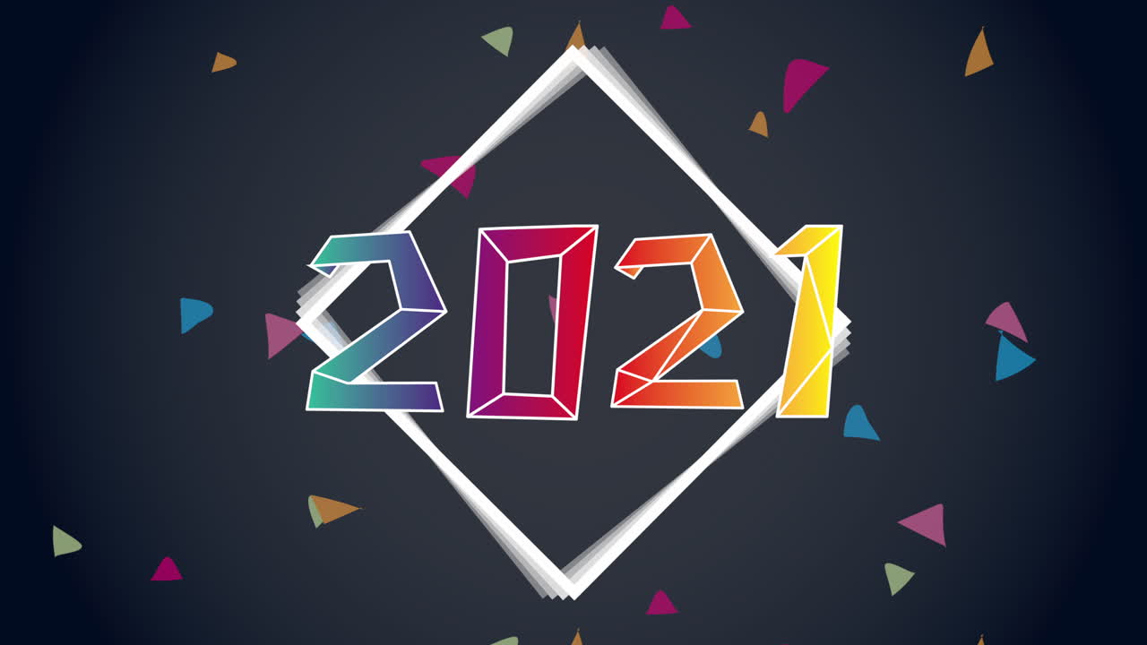 diseño gráfico del año nuevo 2021