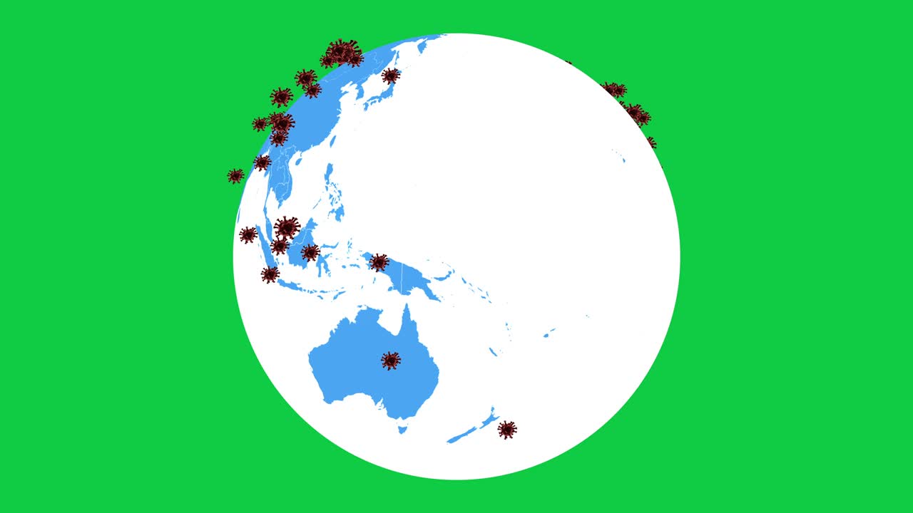 3d-анимация концепции глобальной пандемии коронавируса