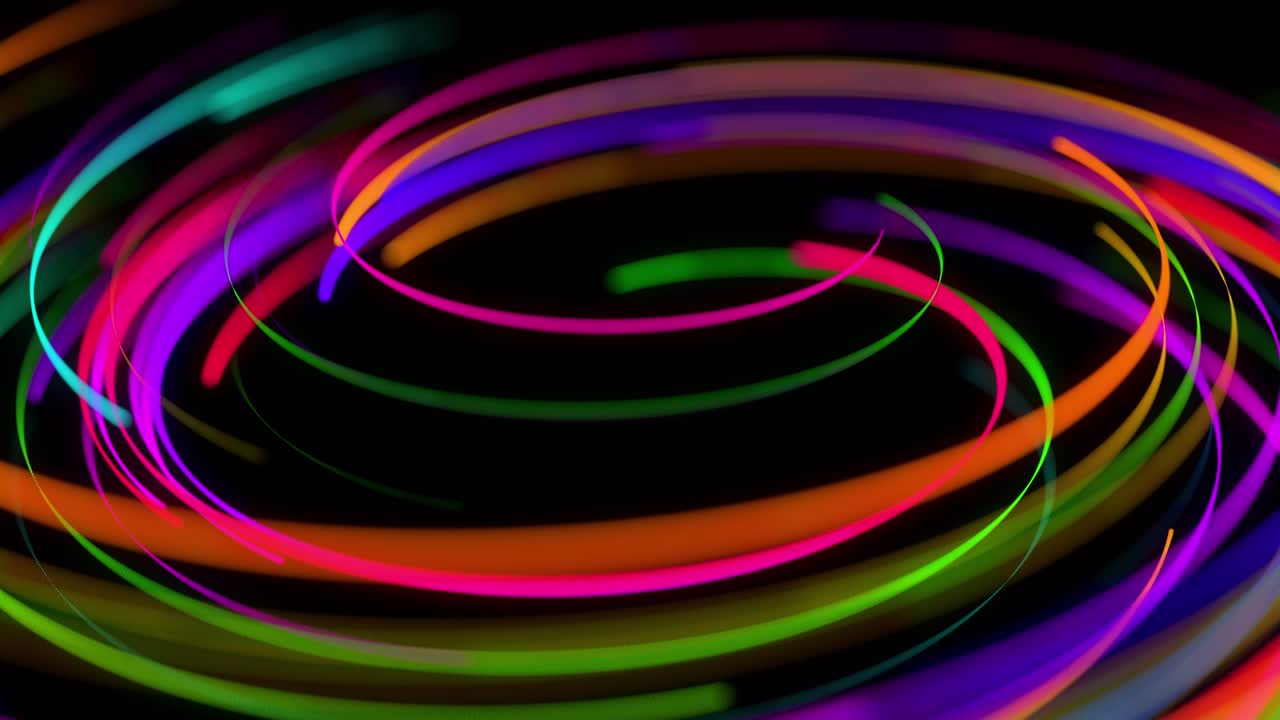 estilo creativo fondo abstracto en 4k. líneas de color girando en espiral volar a lo largo de la ruta giratoria. diseño de movimiento bg de partículas que dan forma a líneas, hélice y estructuras abstractas. render 3d