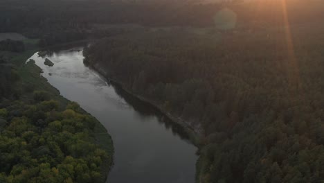 Neris-river-in-regional-park,-Kernave,-Lithuania