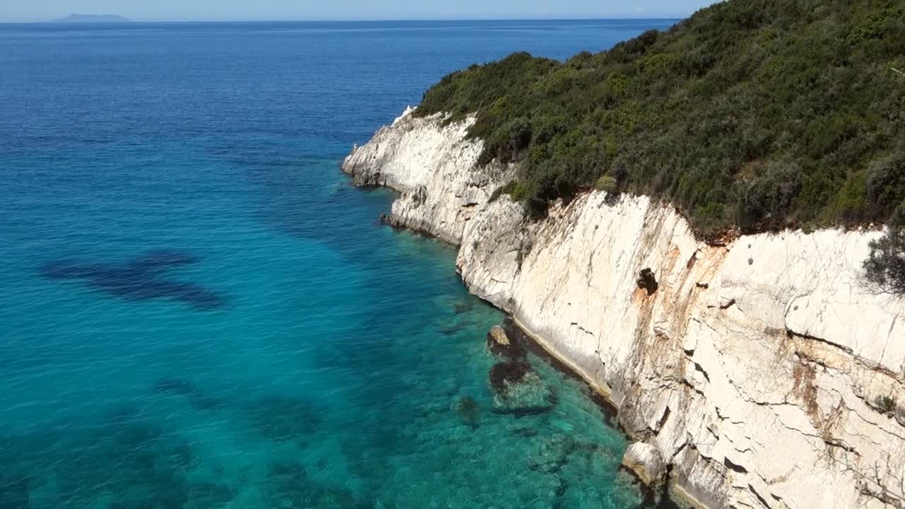 amazing secluded Filikuri Beach in Himara, Vlora district, Albania, at sunny day