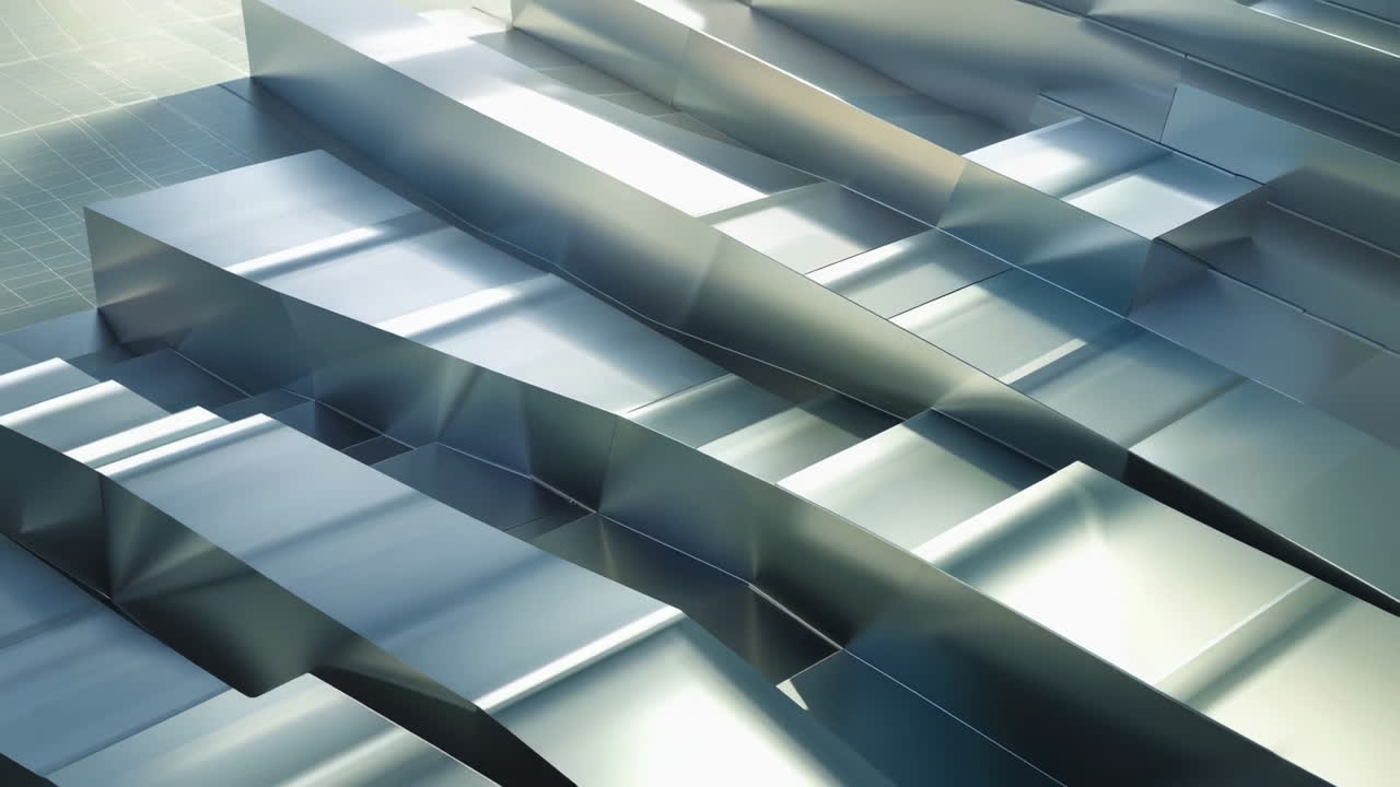 Abstract Metallic Steps Pattern