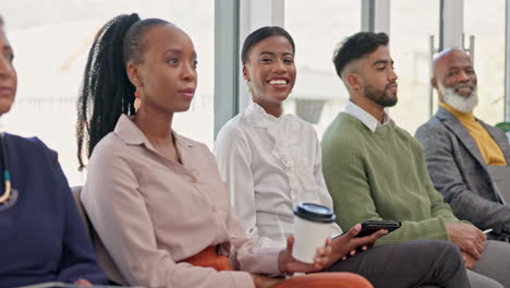 Recruitment,-smile-and-job-interview-with-black